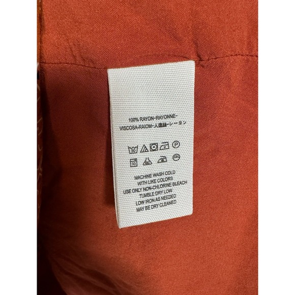 Free People Women's Sundown Babydoll Dress T Back Scoop Neck Lined Boho Orange L - Picture 15 of 15